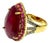 Bochic "Capri" Vintage Natural Ruby & Diamonds Ring Set in 18K Gold & Silver For Sale