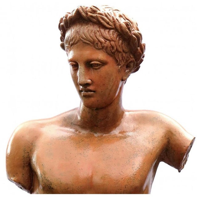 Greek-Roman Torso of Apollo, 20th Century, Terracotta For Sale - Image 5 of 6