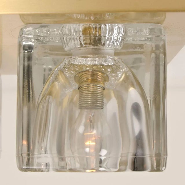 1960s Wall Light in Brass and Glass from Peill & Putzler, Germany, 1970s For Sale - Image 5 of 17