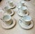 Vintage Tiffany & Co. set of six gilt and white trellis design coffee/espresso cups and saucers.marked Tiffany & Co on...