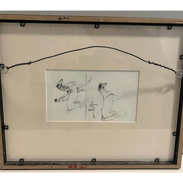 Postmodern, Craig Rubadoux (1937-), Ink Drawing, Double Sided For Sale - Image 4 of 6