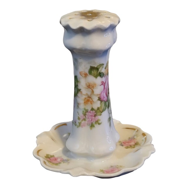 Vintage Austrian Porcelain Hatpin Holder For Sale
