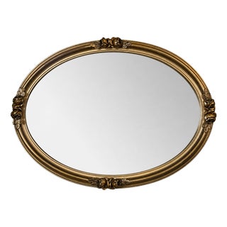 Gilded Wooden Mirror, 1950s For Sale