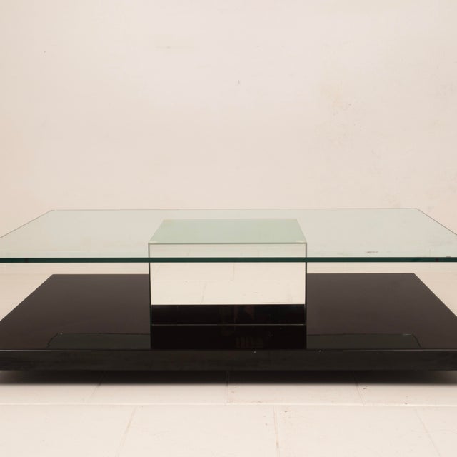 1970s Mid-Century Modern Italian Black Lacquer Coffee Table from Cidue, 1970 For Sale - Image 5 of 18