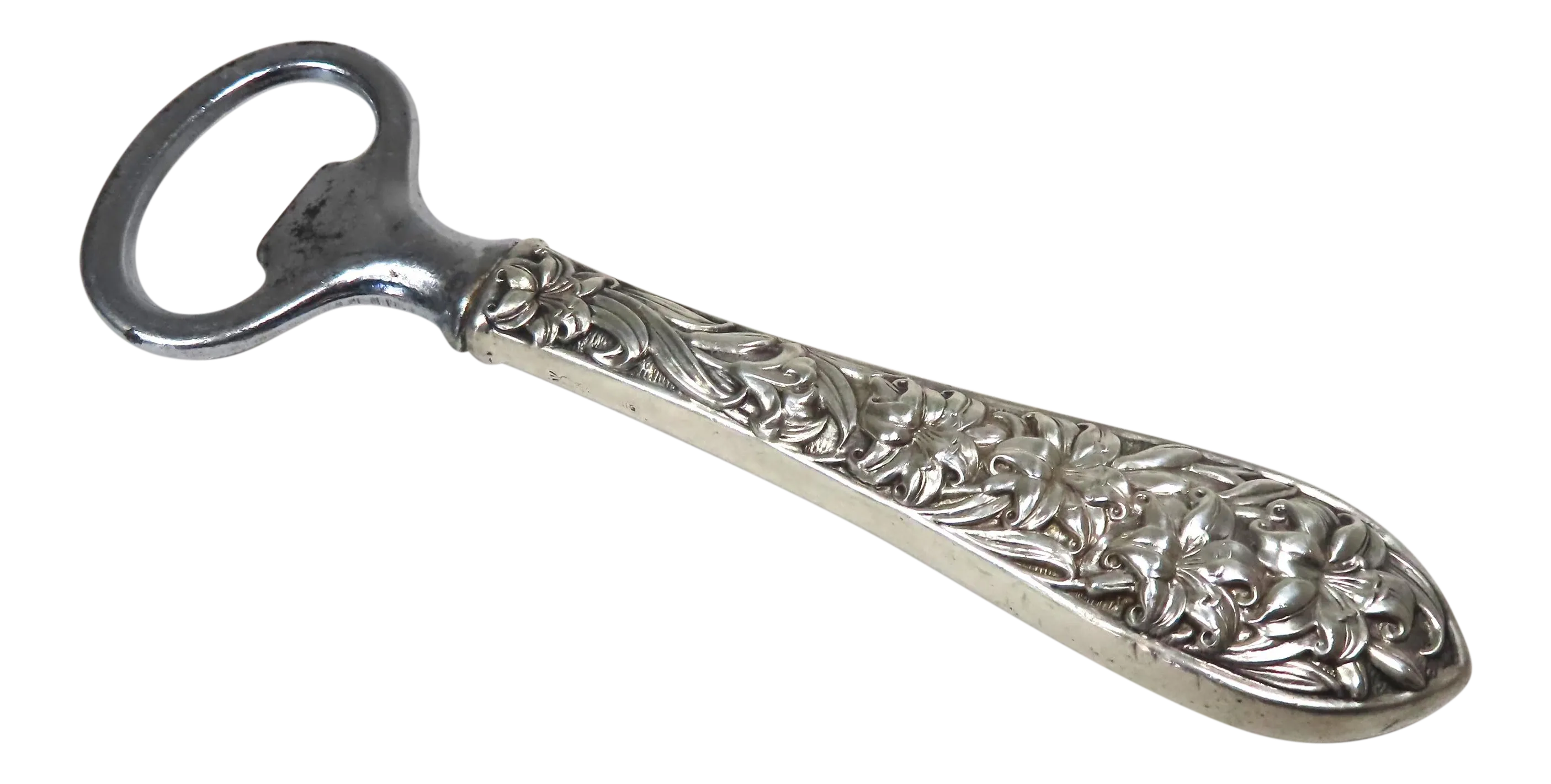 Antique Sterling Silver Handle Soda & Beer Bottle Opener | Chairish