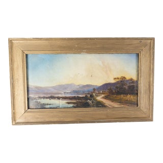 19th Century Scottish Oil Landscape Painting With Edinburgh Labels For Sale