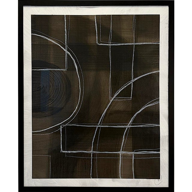 Eve, By Murray Duncan Mixed media on paper Size: 32" × 44" Unframed, signed Eve is an elegant abstract composition that...