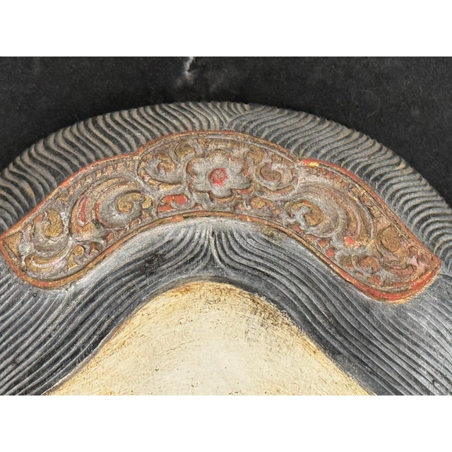 Late 20th Century Indonesian Finely Detailed Hand-Carved Wood Mask For Sale - Image 5 of 12