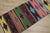 1970s Southwestern Geometric Natural Rainbow Colorful Striped Kilim Rug For Sale - Image 11 of 13