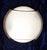 1990s Vintage Italian Flat Ceiling Lamp with Brass-Colored Metal Bracket and White Glass Shade, 1990s For Sale - Image 5 of 8