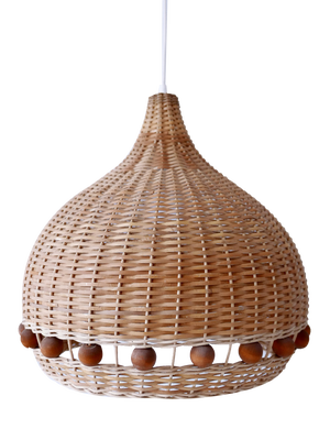 Mid-Century Modern Rattan Tulip Pendant Lamp, Germany, 1960s