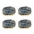 Viken Agate Marble Glass Coasters, Blue, Set of 4 For Sale - Image 4 of 4