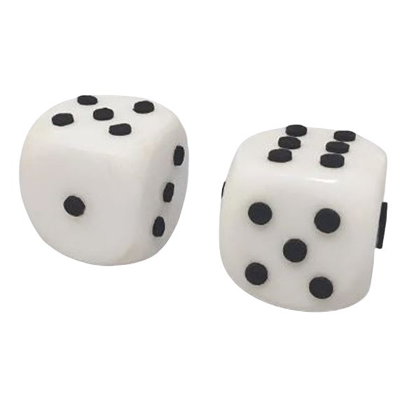 Big Italian Marble Dice, Italy, 1970, Set of 2 For Sale