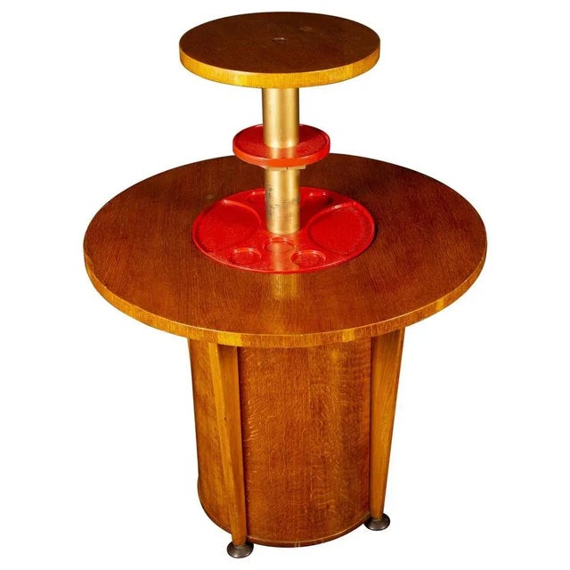 Red Mid-Century Curious Bar Table For Sale - Image 8 of 8