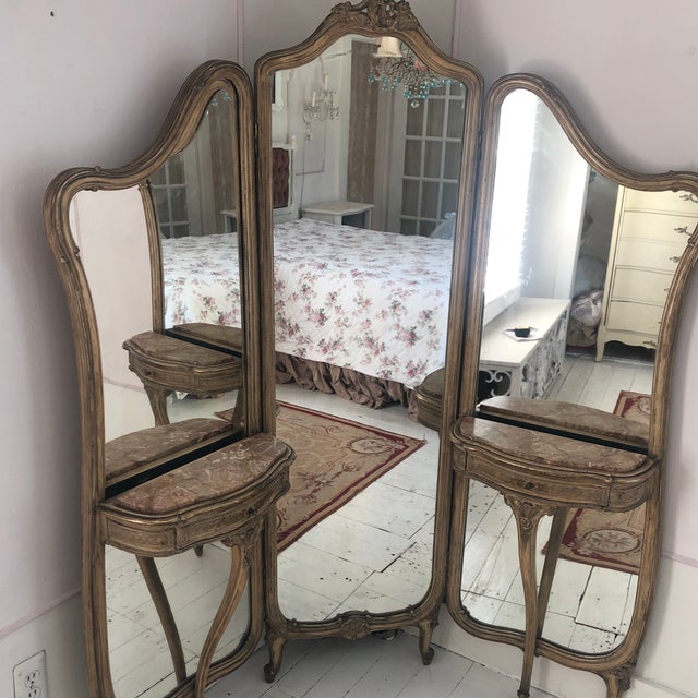 Early 19th Century Early 19th Century French Mirrored Vanity For Sale - Image 5 of 12