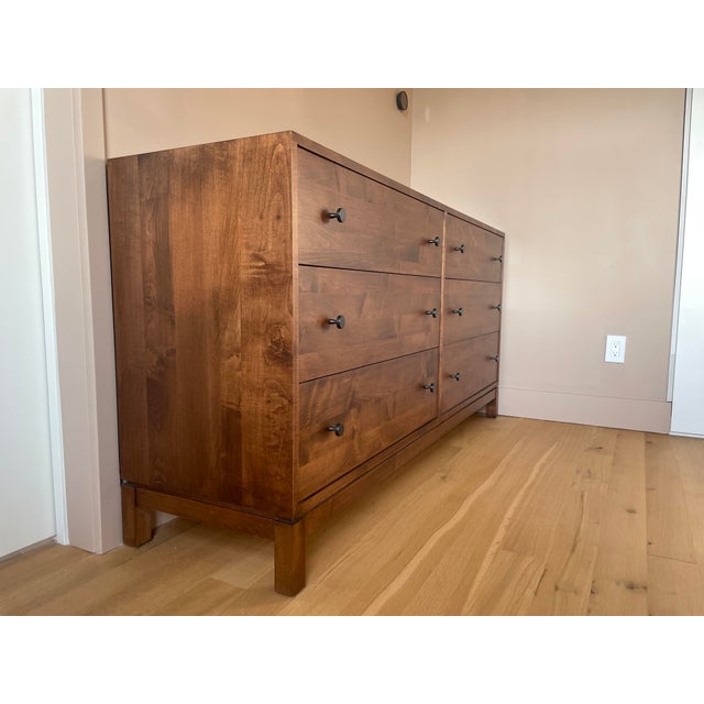 This handmade Gat Creek Gerard Six-Drawer Dresser is in mint condition and crafted in the USA from solid maple with a warm...