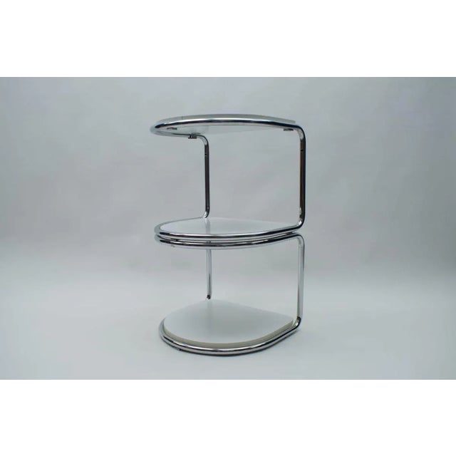 Wood German Semi-circular Tubular Steel Shelves, 1970s, Set of 2 For Sale - Image 7 of 14