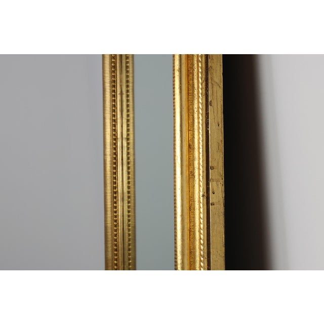 Baroque Mantel Mirror in Carved Wood and Gilded Plaster, France, 1850s For Sale - Image 10 of 12