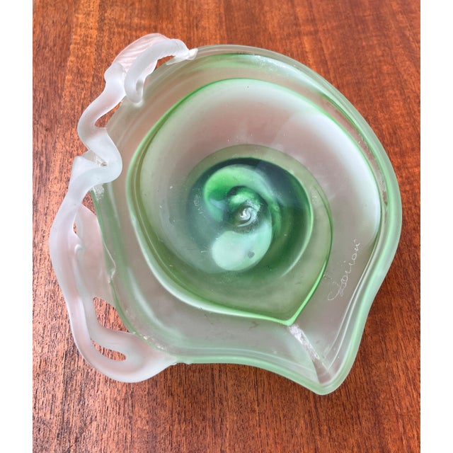 Vintage French Art Glass Carafe and Bowl, 1970s, Set of 2 For Sale - Image 5 of 18