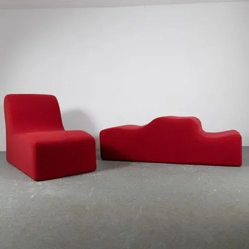 1960s Set of Malitte Armchair and Bench Set by Roberto Sebastian Matta for Gavina, 1960s For Sale - Image 5 of 6