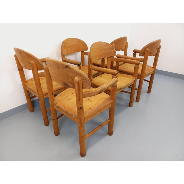 Vintage Scandinavian Armchairs in Pine by Rainer Daumiller, 1960s, Set of 6 For Sale - Image 17 of 18