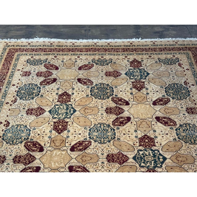 Vintage Lahore Wool Rug For Sale In Los Angeles - Image 6 of 8