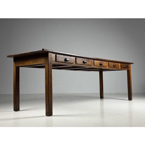 French Dining Table with Drawers, 1890s For Sale - Image 11 of 18