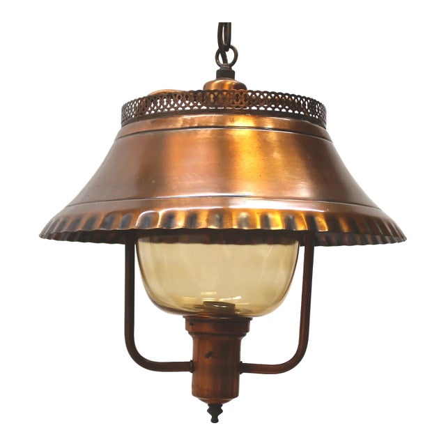 Vintage Moe Light Copper Pendant Light| Thomas Industries For Sale