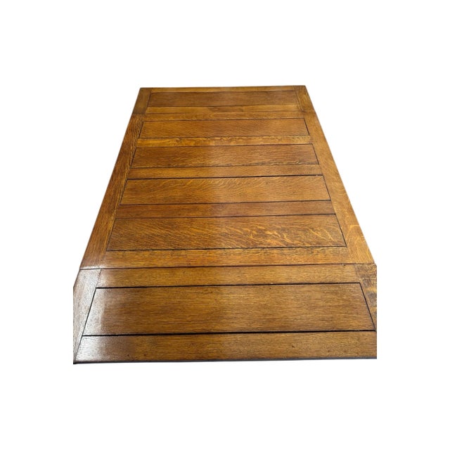 1930s Barley Twist, Quarter Sawn Solid Oak Draw Leaf Table. For Sale - Image 9 of 12