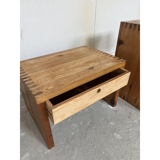 Pine Nightstands from Ate van Apeldoorn, Netherlands, 1970s, Set of 2 For Sale - Image 6 of 9