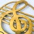 Mid-Century Modern Brass Treble Clef Trivet For Sale - Image 3 of 8