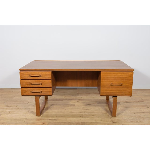 Mid-Century Modern Mid-Century Teak Freestanding Desk by Torben Valeur & Henning Jensen for Dyrlund, Denmark, 1960s For Sale - Image 3 of 18