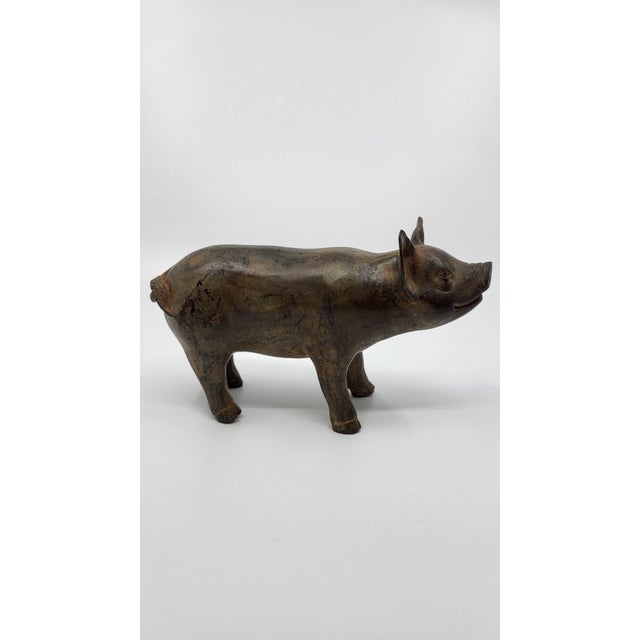 Pierre Chenet, Pig with Brown Patina, 2000s, Bronze For Sale - Image 13 of 13