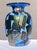 Mad Art Studio Handblown Azure Blue & Dichroic Mosaic Vase For Sale - Image 9 of 12