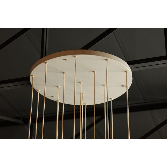 1970s Monumental Cascade Chandelier by Lightolier, 16 Globes For Sale - Image 9 of 13