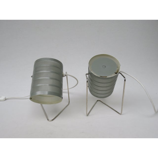Mid-Century Nickel-Plated Tables Lamps, 1960s, Set of 2 For Sale - Image 6 of 18