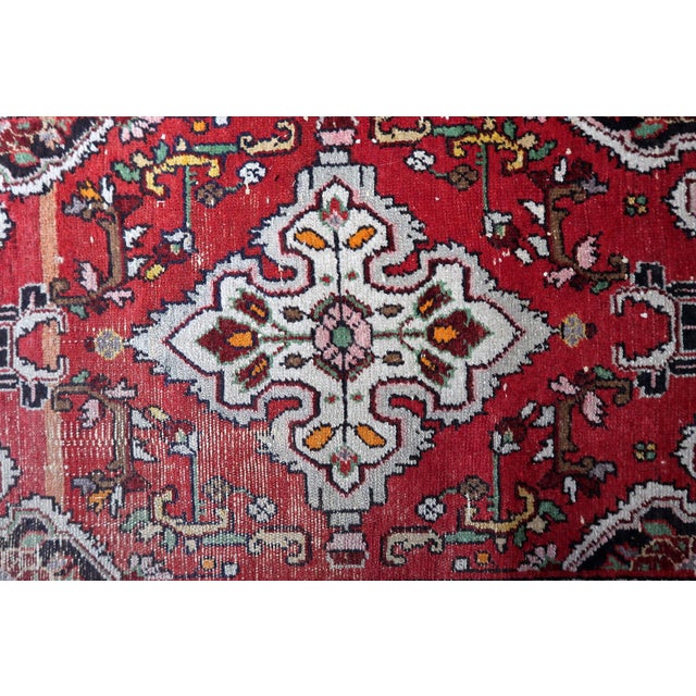 Textile 1920s, Handmade Antique Persian Malayer Runner Rug 2.5' X 12.5' For Sale - Image 7 of 14