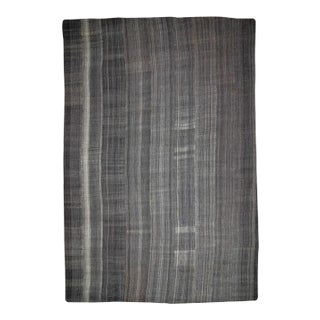 Vintage Giant Gray Turkish Kilim Rug For Sale