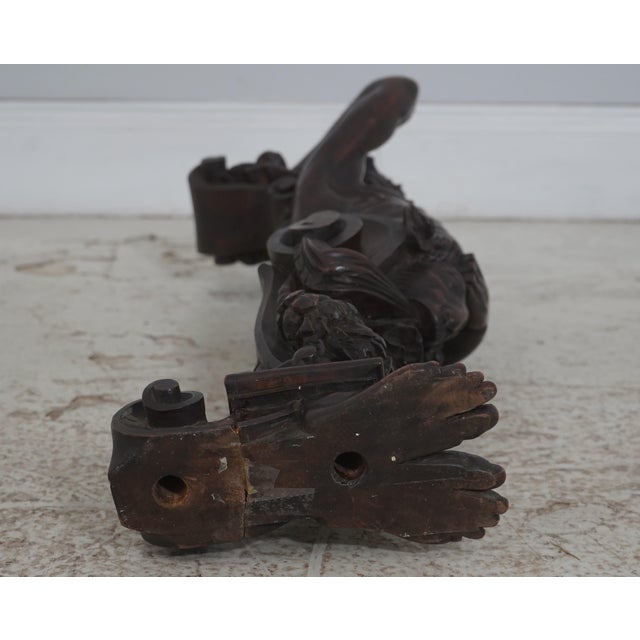 Pair Antique 18th C. French Carved Sculptures of Atlantis For Sale - Image 13 of 14