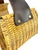 1960s Mid-Century Rattan Firewood Log Basket With Leather Handle For Sale - Image 10 of 14