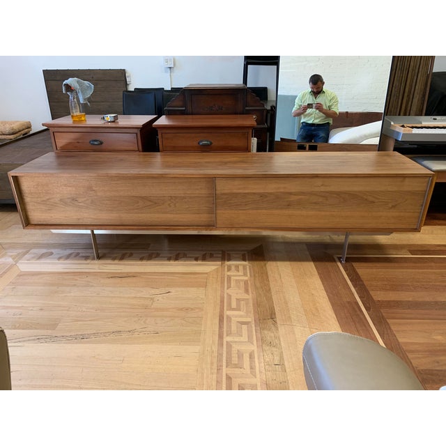 Room Board Smith Walnut Media Cabinet Chairish