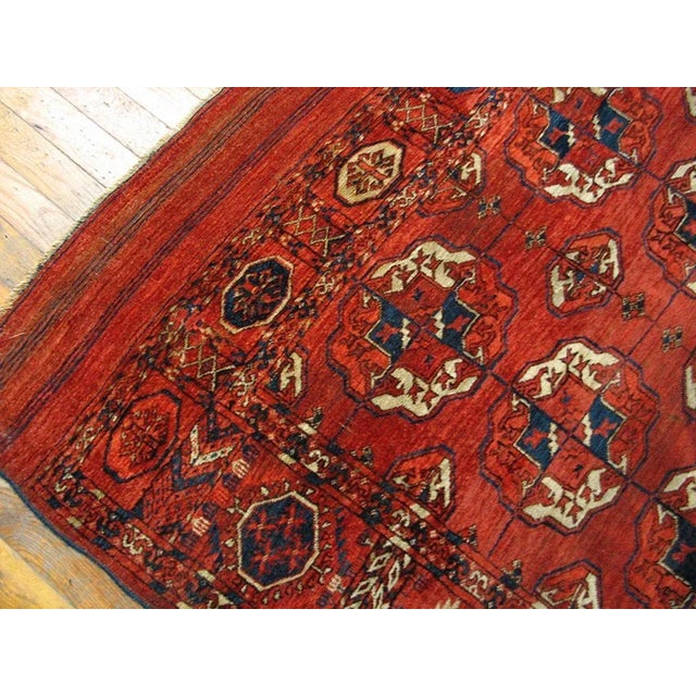 Textile Mid 19th Century Central Asian Tekke Turkmen Main Carpet ( 6'6" x 9'-198 x 275 ) For Sale - Image 7 of 7