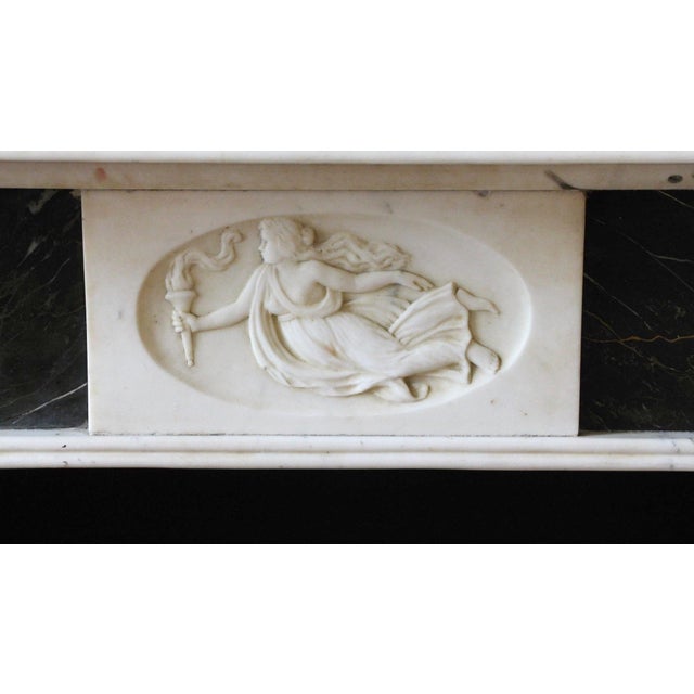 Waldorf Astoria English Regency Marble Mantel With Cherub Figures For Sale - Image 6 of 13