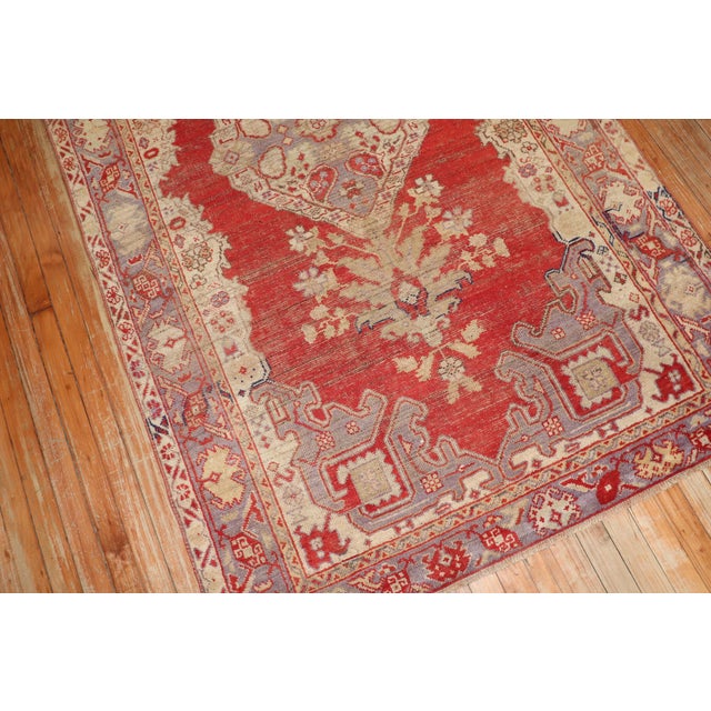 Vintage Old Red Turkish Kula Rug - 4'3" x 7'4" For Sale - Image 4 of 10