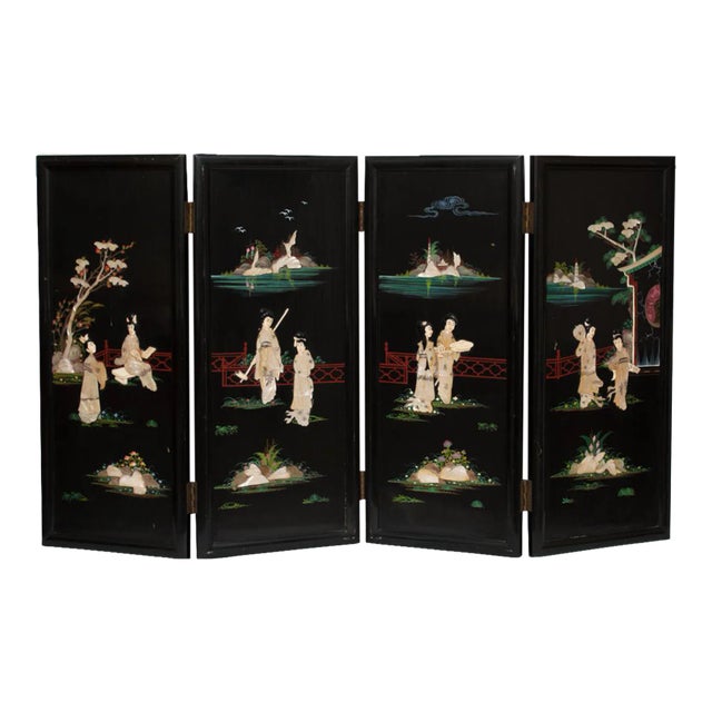 C. 1920s Fireplace Chinoiserie Coromandel Screen For Sale