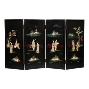 C. 1920s Fireplace Chinoiserie Coromandel Screen