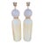 Modern Murano Ivory Glass Cone Form Lamps - Pair For Sale