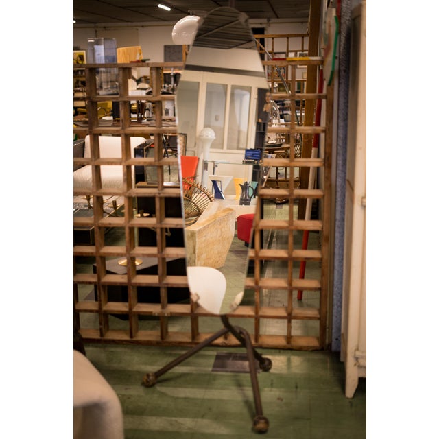 Black Large Psyche Mirror from Maison Siegel, 1940 For Sale - Image 8 of 9