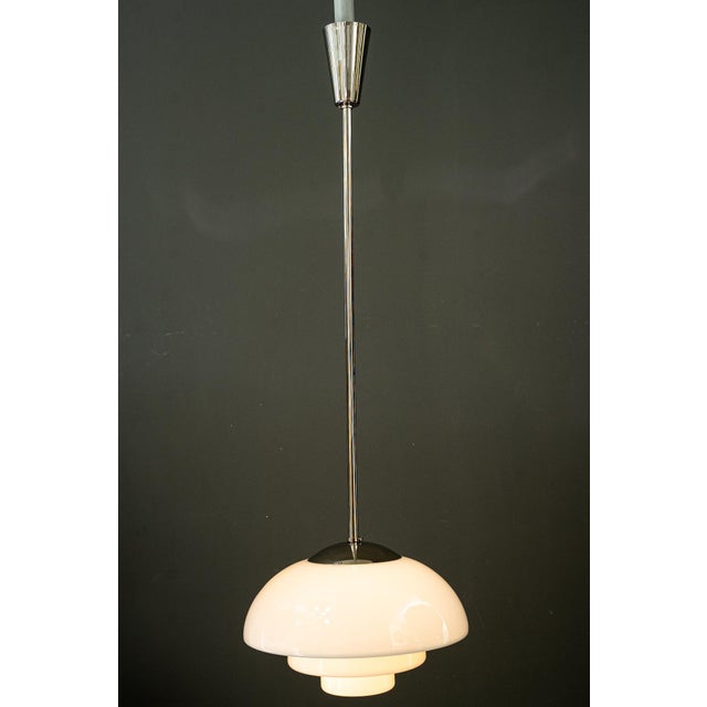 12x Bauhaus nickel pendant germany around 1930s We have also in brass this pendant. Original glasses. Up to 250V...