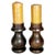 20th Century Brown Wooden Candlesticks, France, Set of 2 For Sale - Image 11 of 11